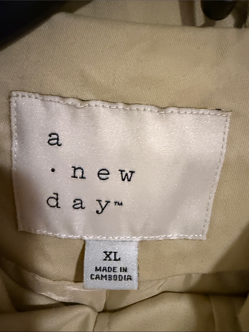 a new day Light Tan Anorak Coat with Snap Front - Picture 3 of 9